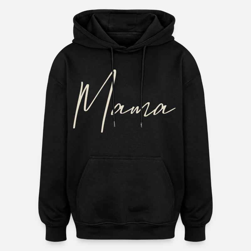 Maman - Sweat à capuche oversize unisexe - noir