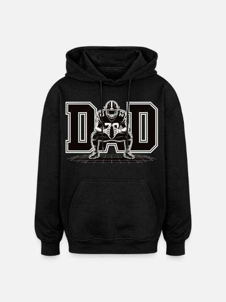 Football Dad – Cooles Shirt für sportliche Väter - Oversized Unisex Hoodie - Schwarz