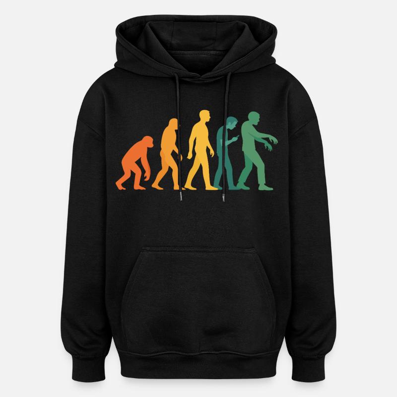 Evolution Silhouette Dégradé - Sweat à capuche oversize unisexe - noir