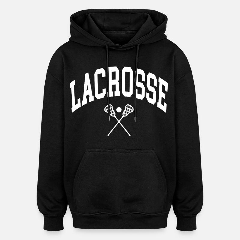 Lacrosse  - Oversized Unisex Hoodie - Schwarz