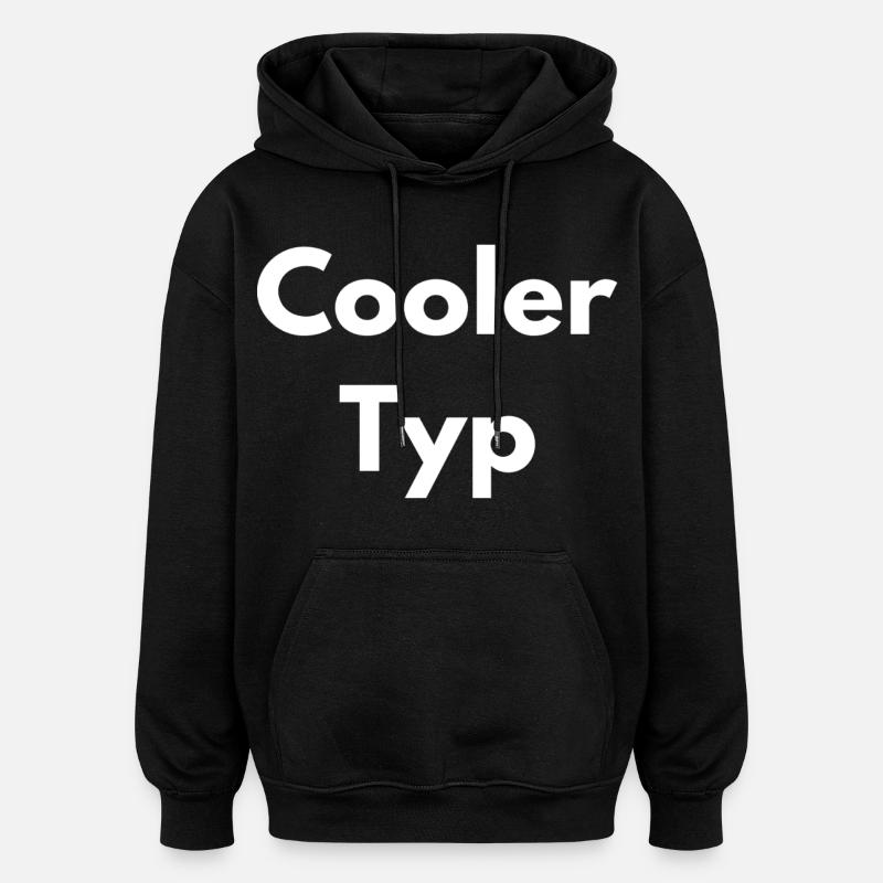 mec cool - Sweat à capuche oversize unisexe - noir