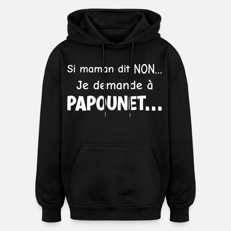 Komplize Papa - Oversized Unisex Hoodie - Schwarz
