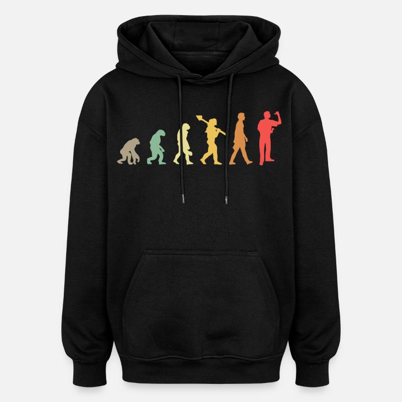Darts Evolution Darts Player - Oversized Unisex Hoodie - black
