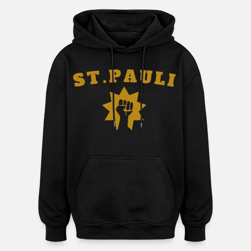 St.Pauli - Sweat à capuche oversize unisexe - noir