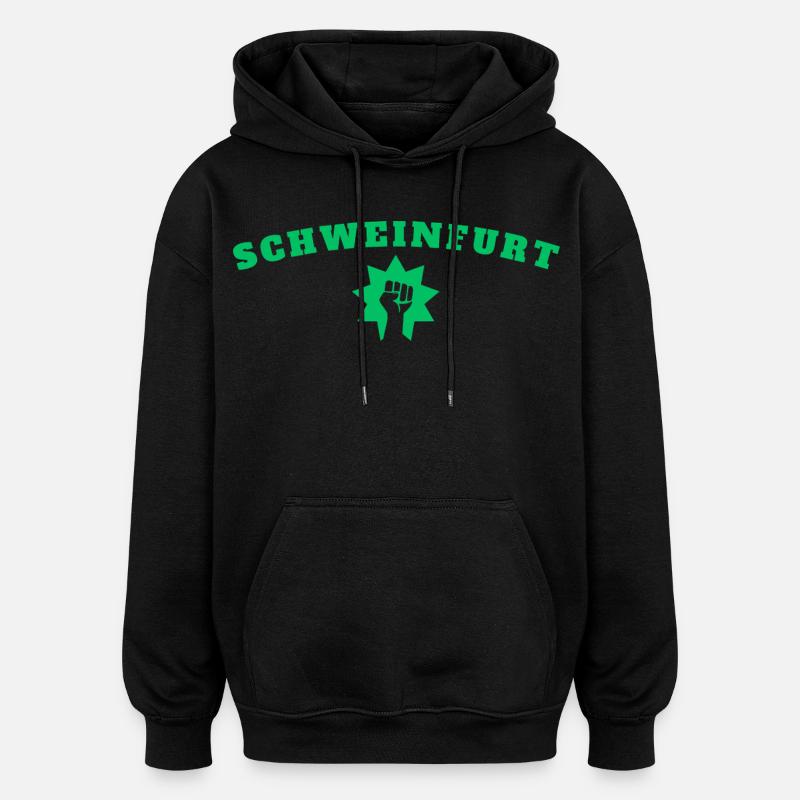 Schweinfurt - Sweat à capuche oversize unisexe - noir