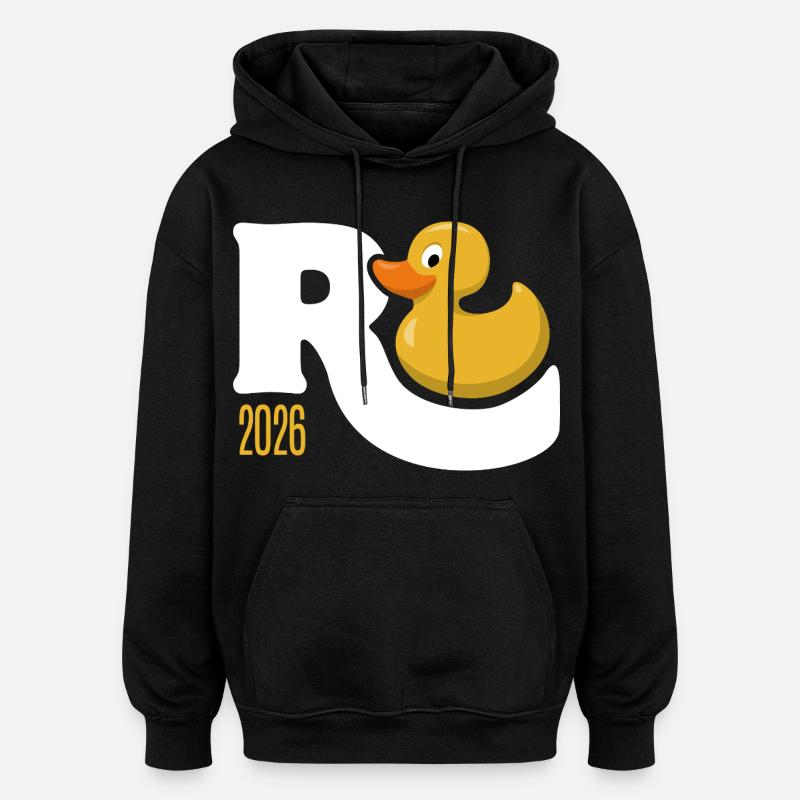 Gummiente Rente 2026 - Ruhestand - Pension - Oversized Unisex Hoodie - Schwarz