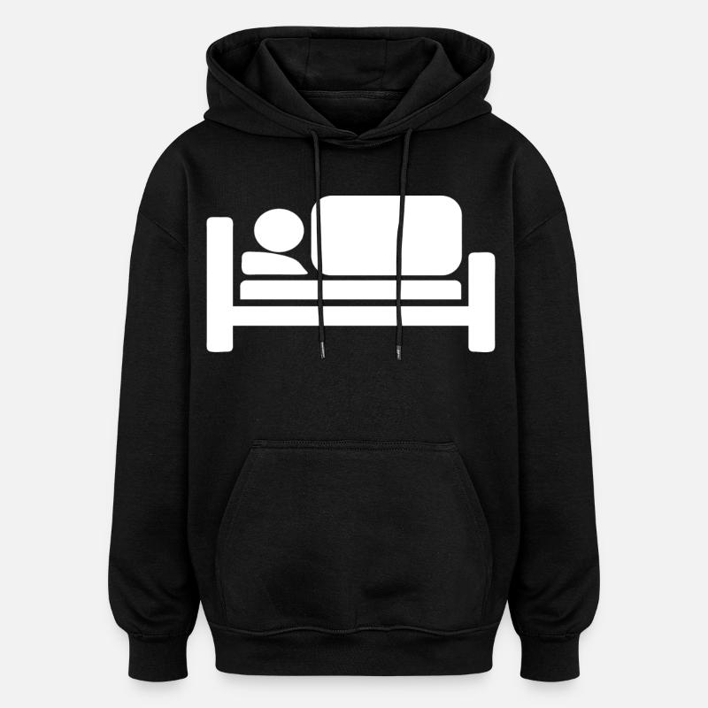 Cool Lit Silhouettes Pictogramme Design - Sweat à capuche oversize unisexe - noir