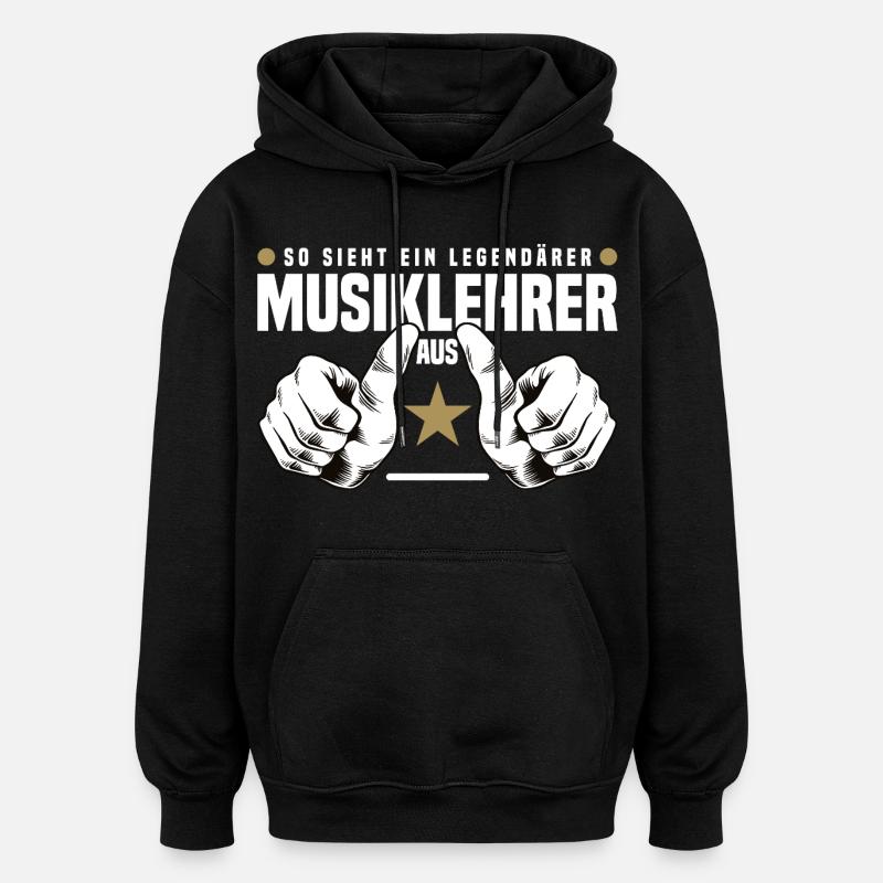 Professeur de musique - Sweat à capuche oversize unisexe - noir