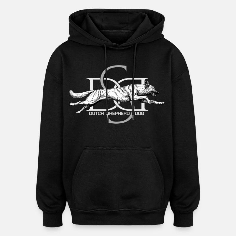 Dutchie - Holländischer Schäferhund - Oversized Unisex Hoodie - Schwarz