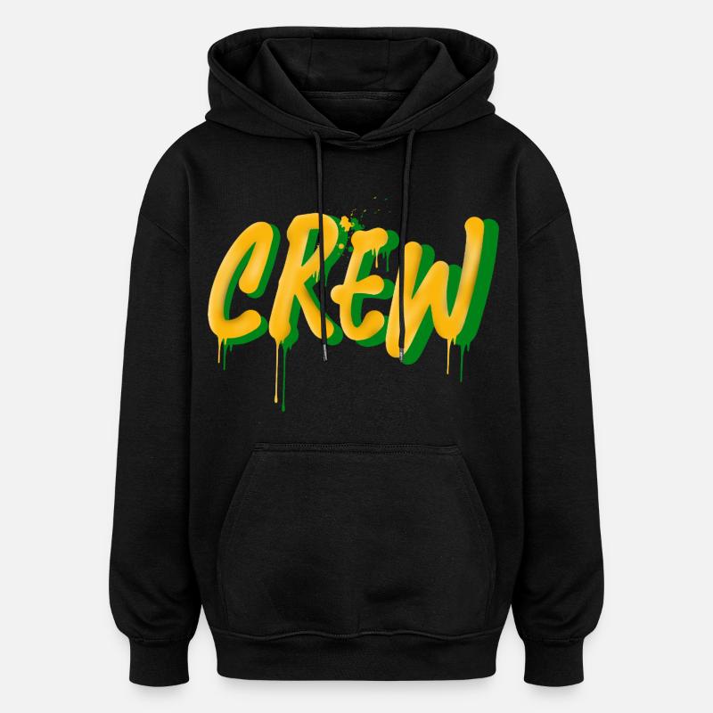 équipage - Sweat à capuche oversize unisexe - noir