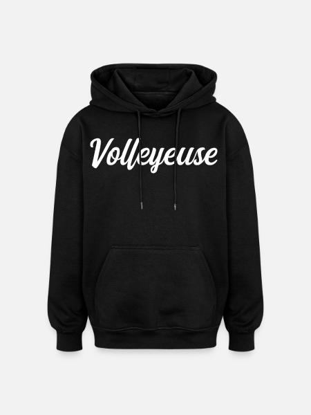 Volleyeuse - Sweat à capuche oversize unisexe - noir