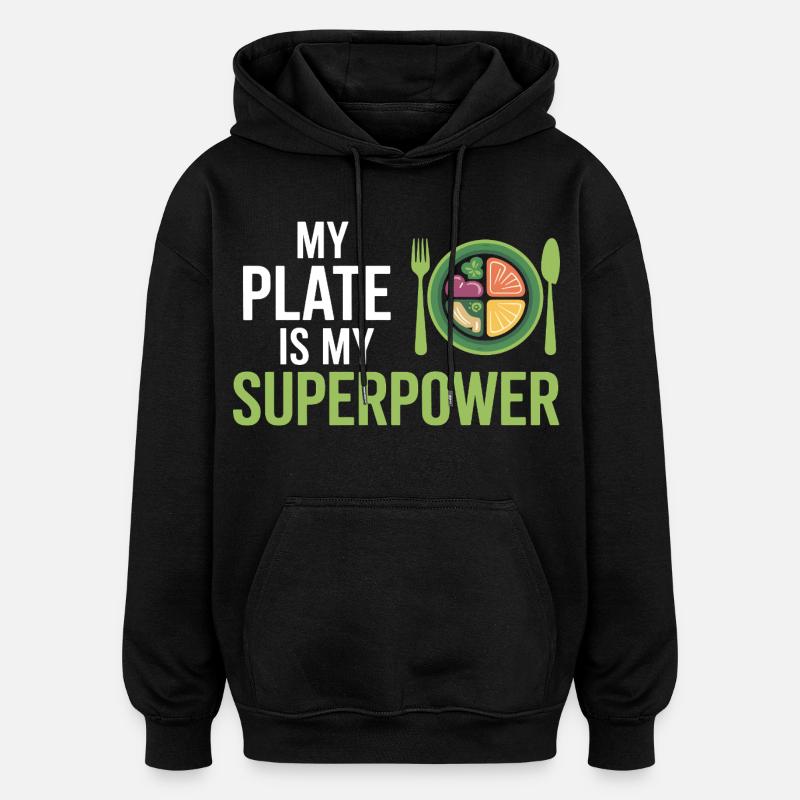 Diététicien agréé spécialisé en nutrition - Sweat à capuche oversize unisexe - noir
