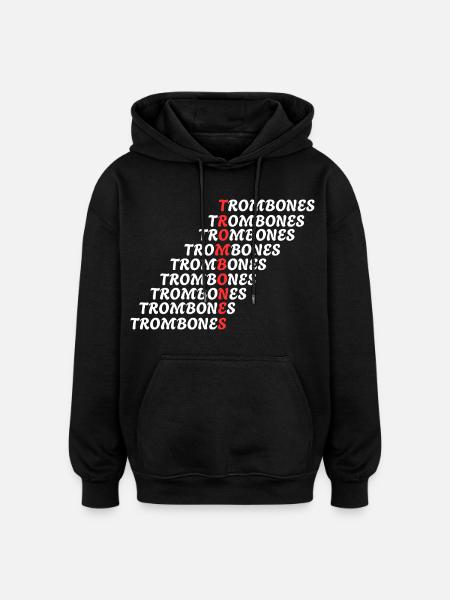 TROMBONES - Oversized Unisex Hoodie - black