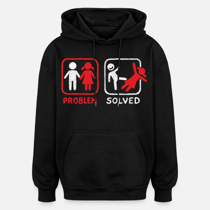 Problem Solved - Oversized Unisex Hoodie - black