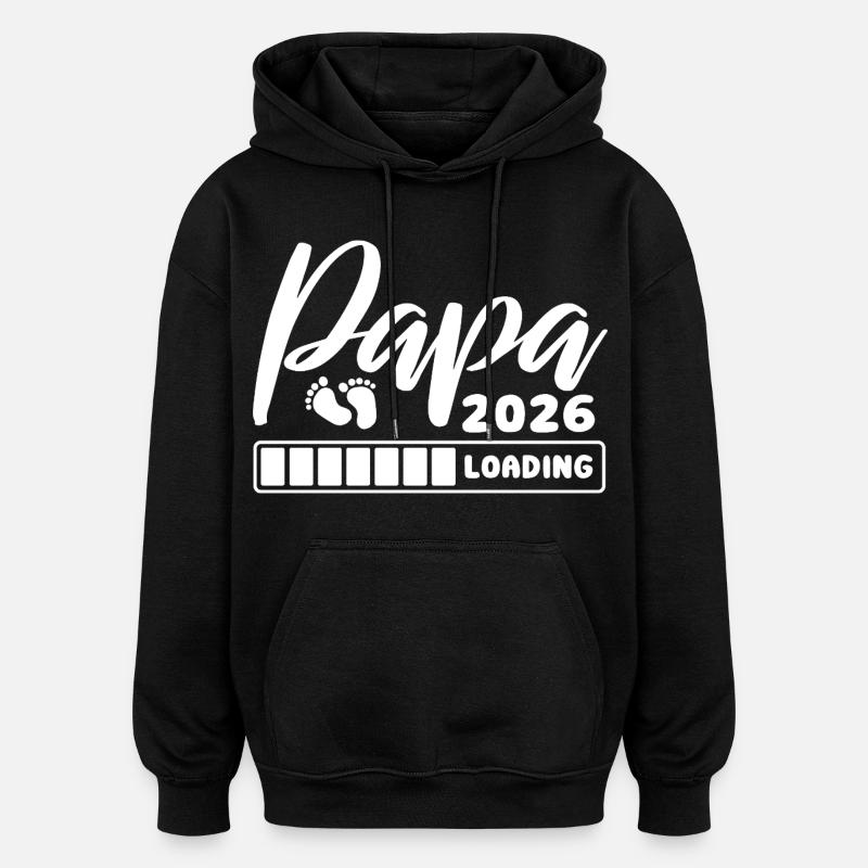 Dad 2026 loading - Pregnancy - Gift - Oversized Unisex Hoodie - black