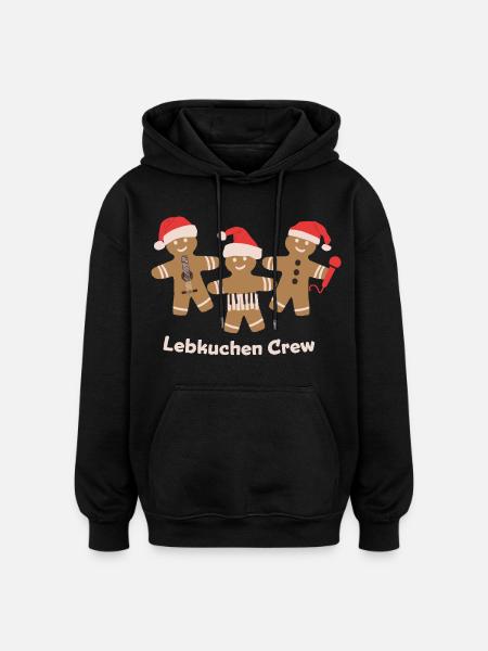 Gingerbread Crew Music Musician - Oversized Unisex Hoodie - black