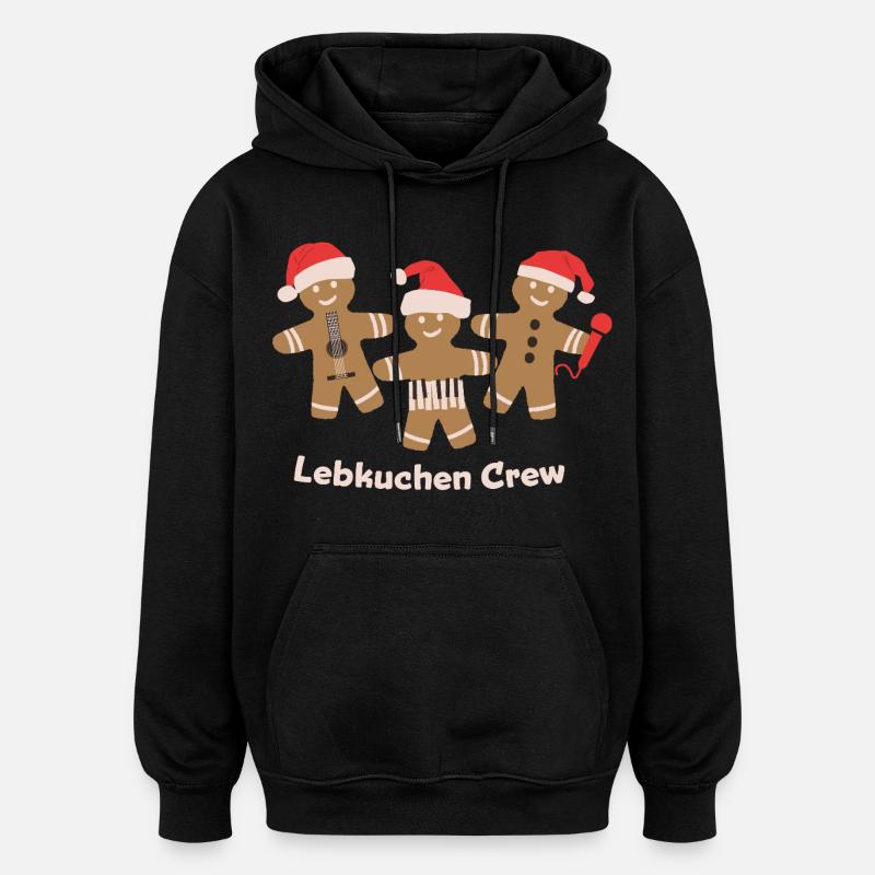 Musicien de la Gingerbread Crew - Sweat à capuche oversize unisexe - noir