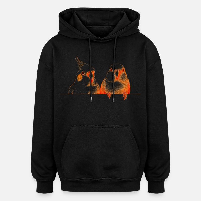 Birdies - Sweat à capuche oversize unisexe - noir