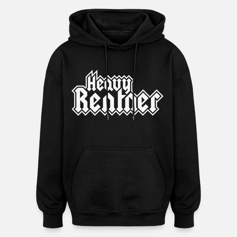 Rockstyle des retraités lourds - Sweat à capuche oversize unisexe - noir