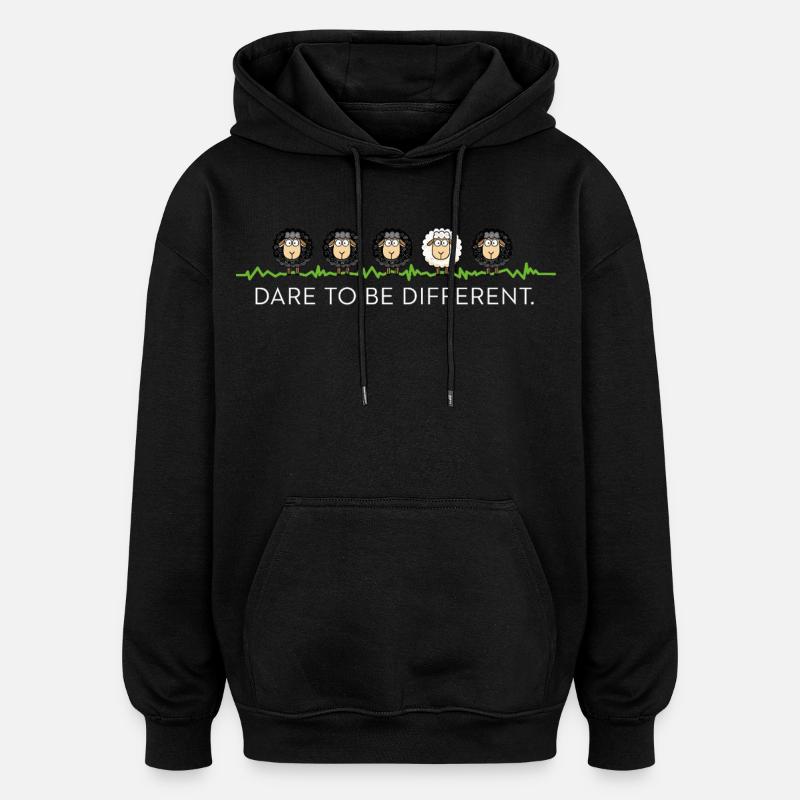 Be Different – Schwarzes Schaf - Oversized Unisex Hoodie - Schwarz