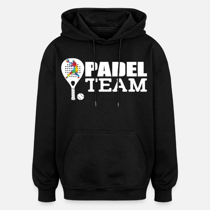 Padel - Sweat à capuche oversize unisexe - noir