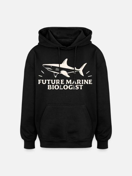 Future marine biologist biology student - Oversized Unisex Hoodie - black