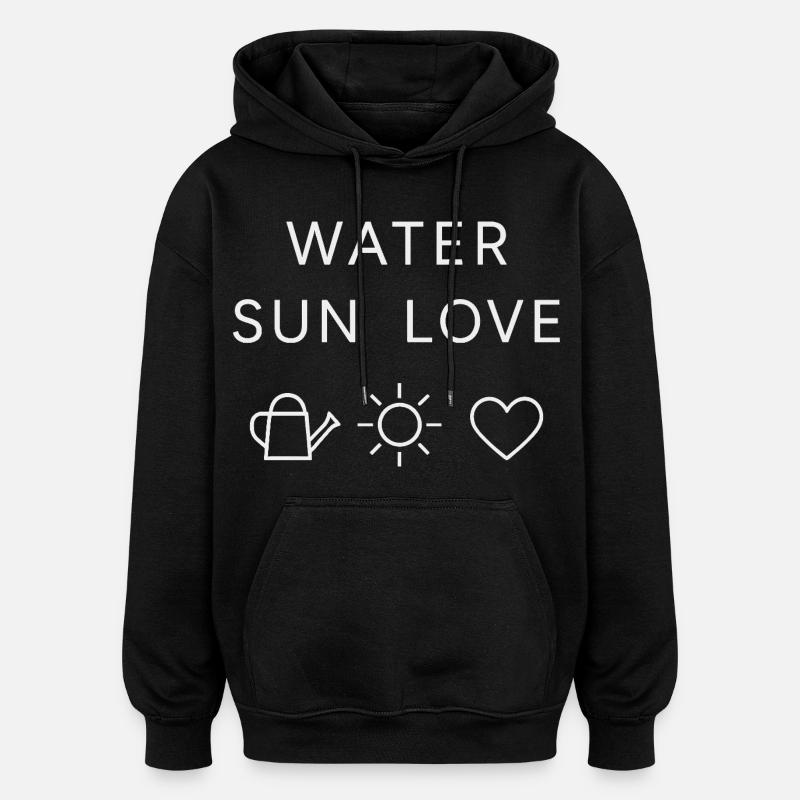 Wasser Sonne Liebe Statement - Oversized Unisex Hoodie - Schwarz
