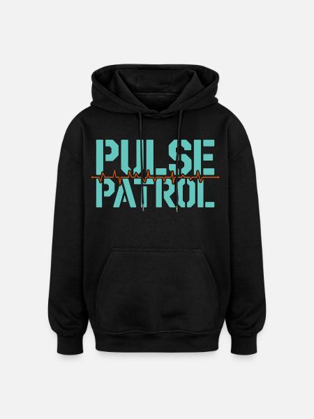 Cardiac Tech Pulse Patrol Pacemaker Technician - Oversized Unisex Hoodie - black