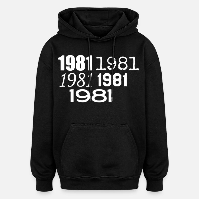 1981 - Sweat à capuche oversize unisexe - noir