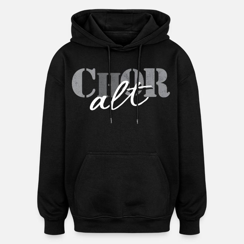 Chœur alto - Sweat à capuche oversize unisexe - noir