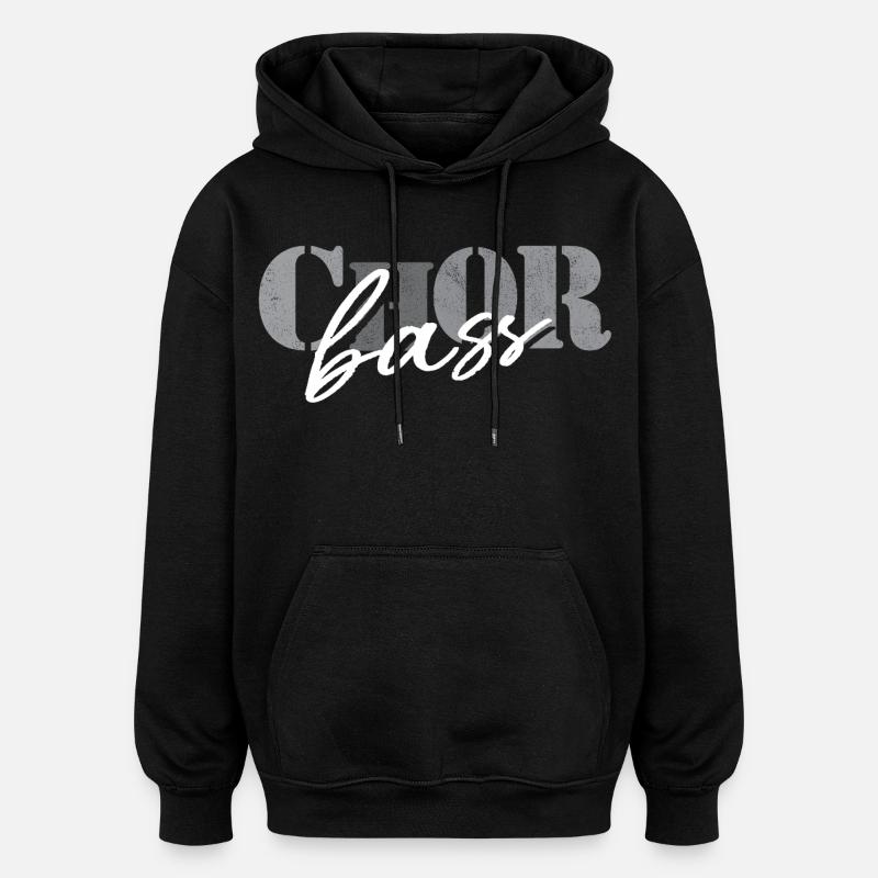 Basse de chœur - Sweat à capuche oversize unisexe - noir
