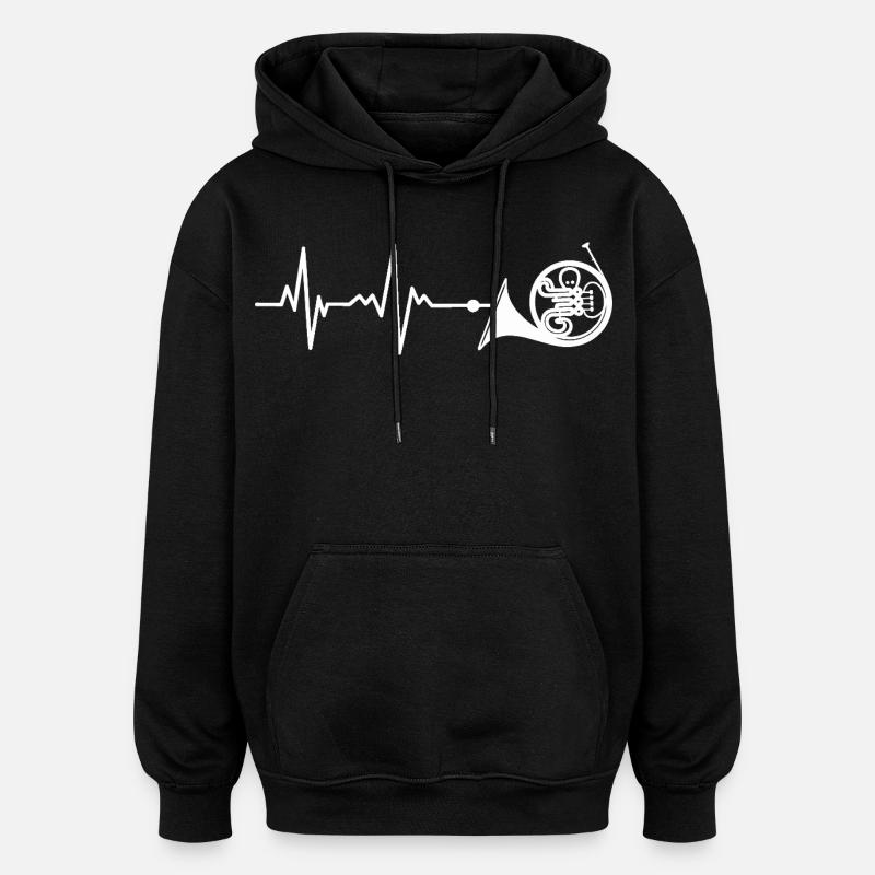 Trompette de musique de mer - Sweat à capuche oversize unisexe - noir