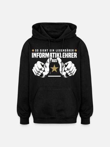 Professeur d’informatique - Sweat à capuche oversize unisexe - noir