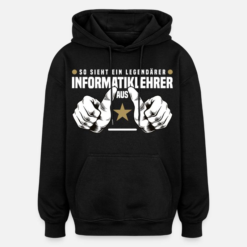 Computer Science Teacher - Oversized Unisex Hoodie - black