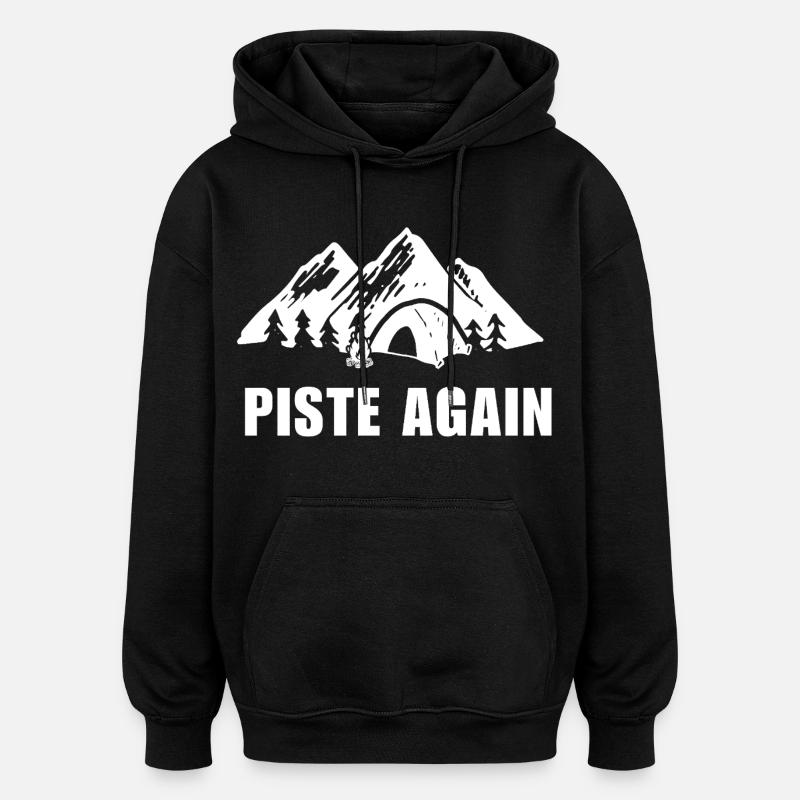WIEDER PIE. Ski. Ski-Wintersport - Oversized Unisex Hoodie - Schwarz