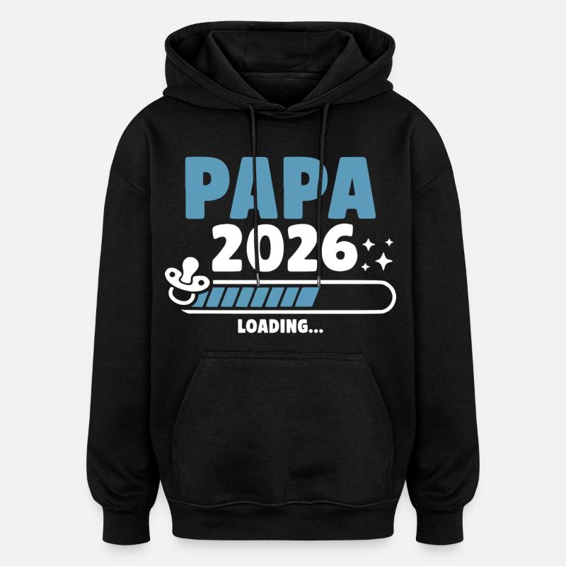 Papa 2026 Loading... - Oversized Unisex Hoodie - black