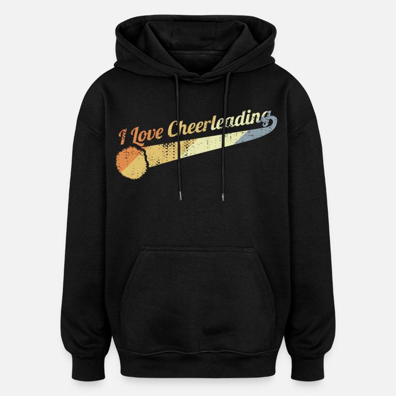 J’adore le cheerleading - Sweat à capuche oversize unisexe - noir