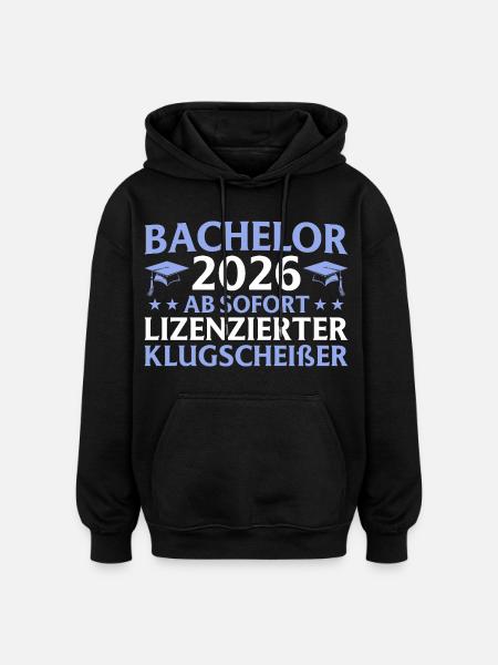 Graduated 2026 Bachelor's Degree Gift - Oversized Unisex Hoodie - black