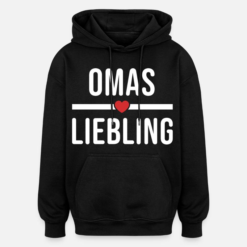 Le préféré de grand-mère - Sweat à capuche oversize unisexe - noir