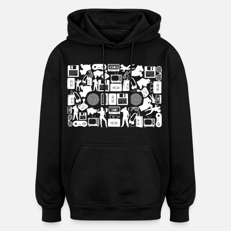 Cassette Silhouette - Sweat à capuche oversize unisexe - noir