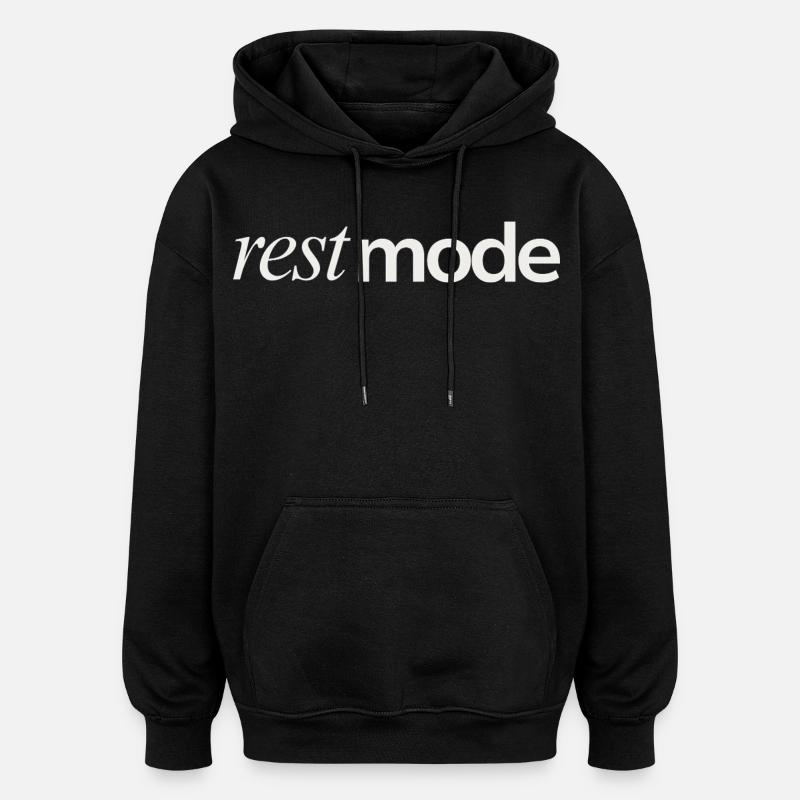 Rest Mode Mood - Oversized Unisex Hoodie - black