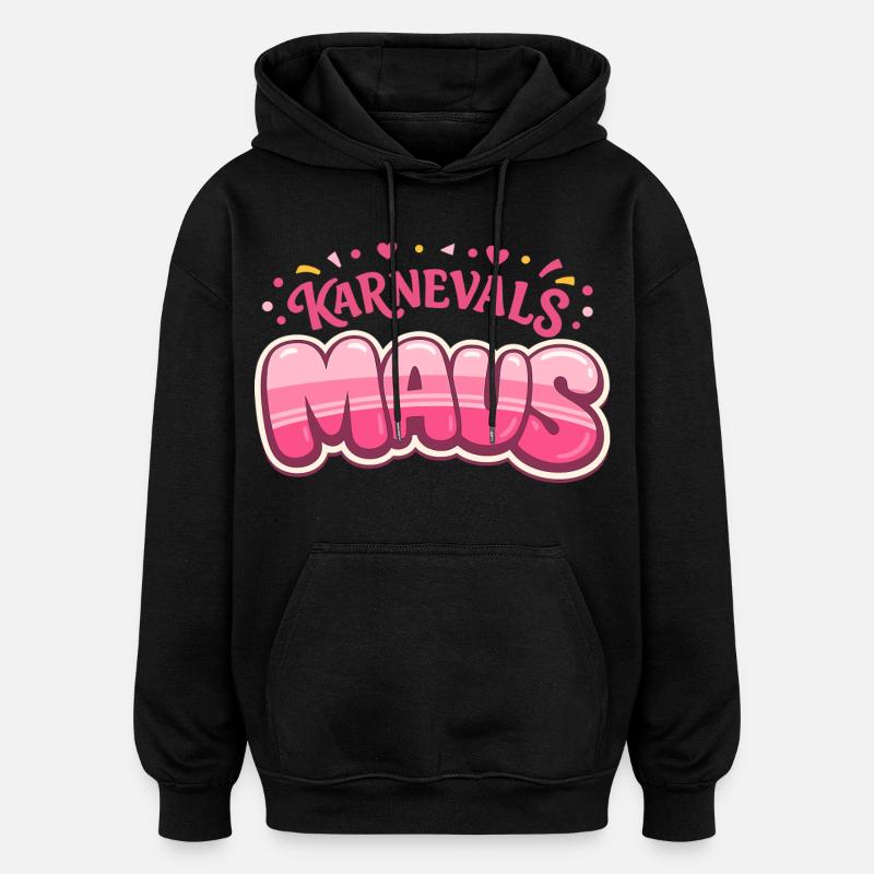 Karnevalsmaus Köln – Kölner Karneval - Oversized Unisex Hoodie - Schwarz