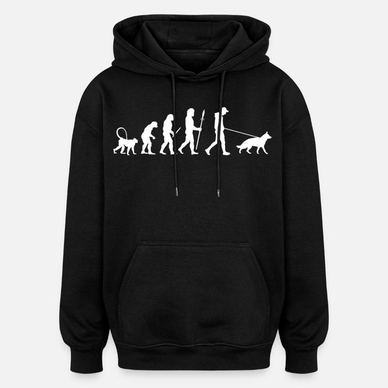 Evolution German Shepherd - Oversized Unisex Hoodie - black