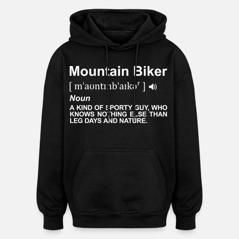 Dictionnaire du VTT - Sweat à capuche oversize unisexe - noir