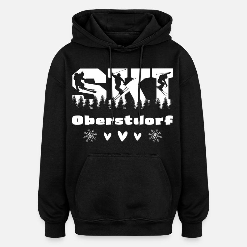 Skiing - Ski Holiday - Oberstdorf - Oversized Unisex Hoodie - black