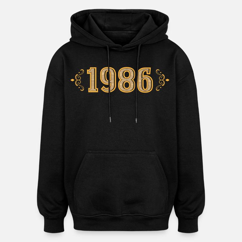 Légende depuis 1986 rétro 1986 - Sweat à capuche oversize unisexe - noir