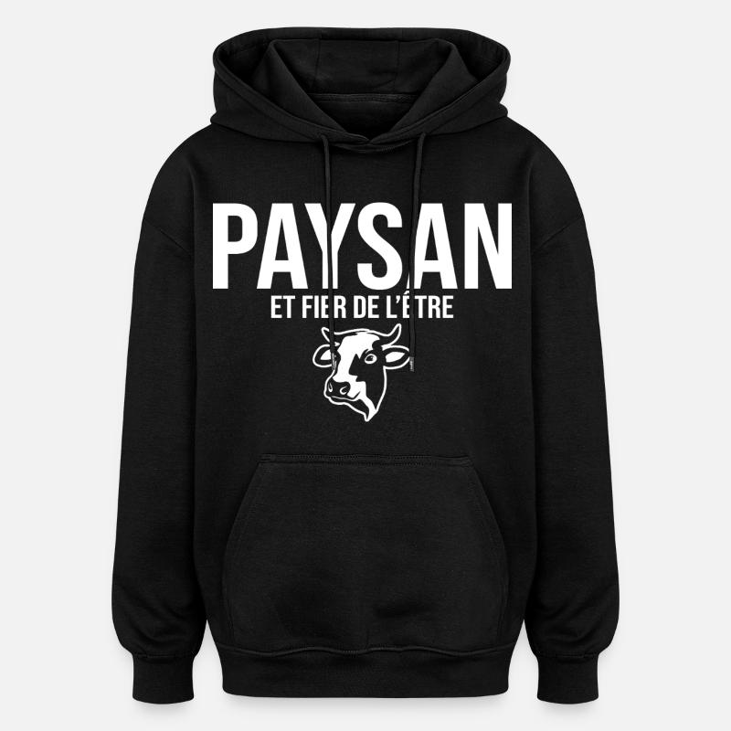 Bauer und stolz darauf - Oversized Unisex Hoodie - Schwarz
