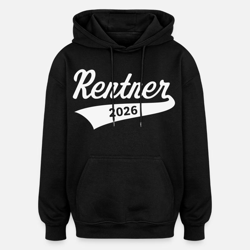 Retraités 2026 (Pension/retraite/Blanc) - Sweat à capuche oversize unisexe - noir