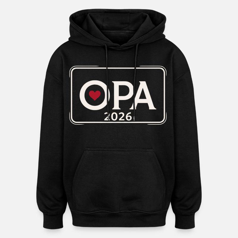 OPA 2026 Stolzer Großvater Ankündigung - Oversized Unisex Hoodie - Schwarz
