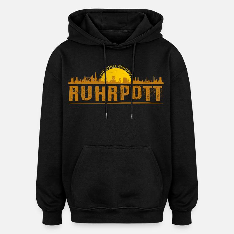 Silhouette de Ruhrpott - Sweat à capuche oversize unisexe - noir